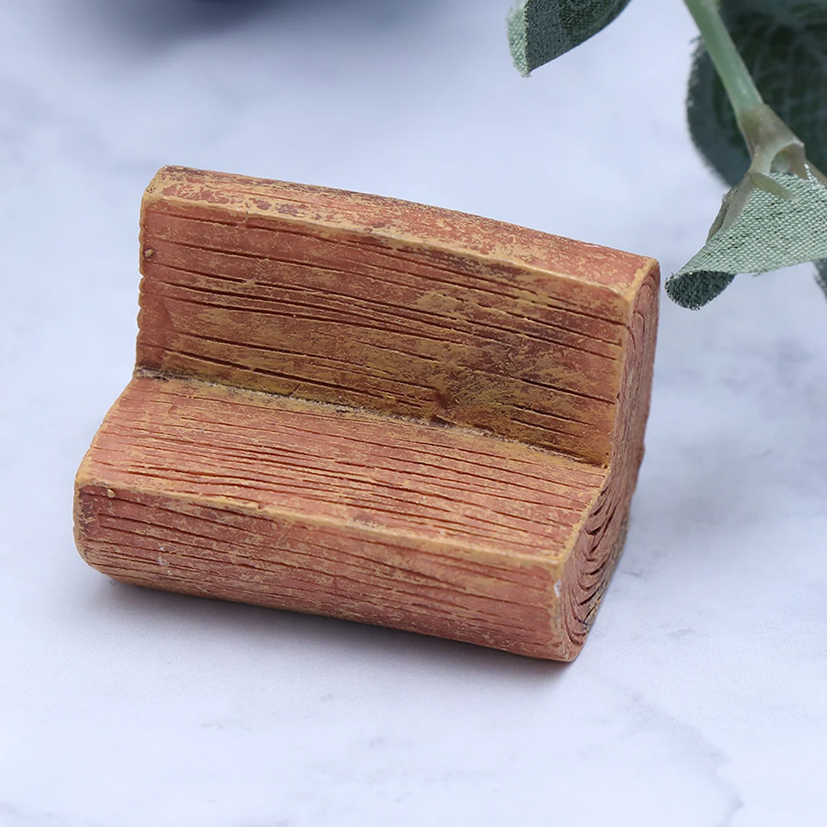 

1 Pc Resin Chair Decorative Simulated Wooden Bench Creative Mushroom Stake Photography Prop Landscape Decor for Ornaments
