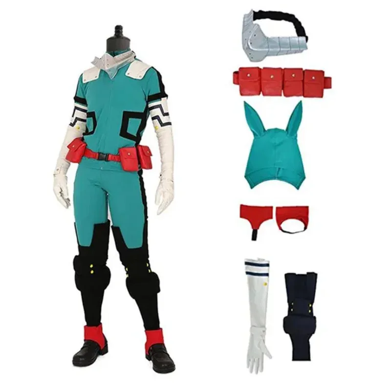 Аниме My Hero Academy Косплей Midoriya Izuku Deku Battle Косплей Унисекс Костюм Костюм Набор Хэллоуин Парик Волосы khj (art.: 3920d012fb6de) - 3920d012fb6de