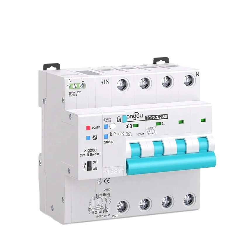 Автоматический выключатель автоматический беспроводной с таймером 4P 63 А