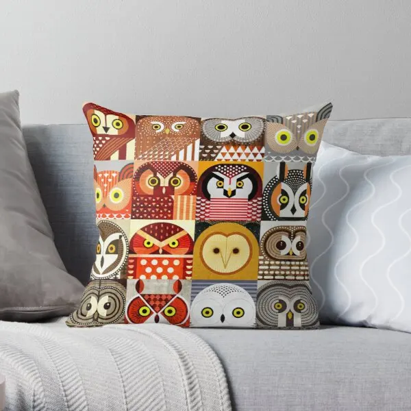 

North American Owls Printing Throw Pillow Cover Decorative Soft Decor Car Bed Hotel Wedding Home Bedroom Pillows not include