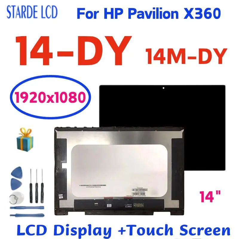ЖК-дисплей 14 дюймов для HP Pavilion X360 14-DY сенсорный экран дигитайзер в сборе 1920X1080 14M-DY
