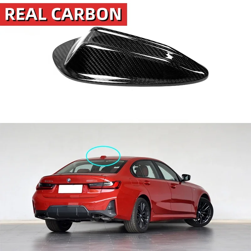 Фото Подходит для BMW 3 серии G20 LCI 2023 G60 2024 M3 G80 M4 G82 2021, сухой рамофон на крышу из углеродного волокна, декоративный рамометр 2023+ №1