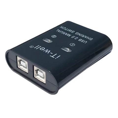 OFBK USB-переключатель принтера Адаптер KVM-переключателя 2 Совместное использование ПК 1 концентратор USB-устройств