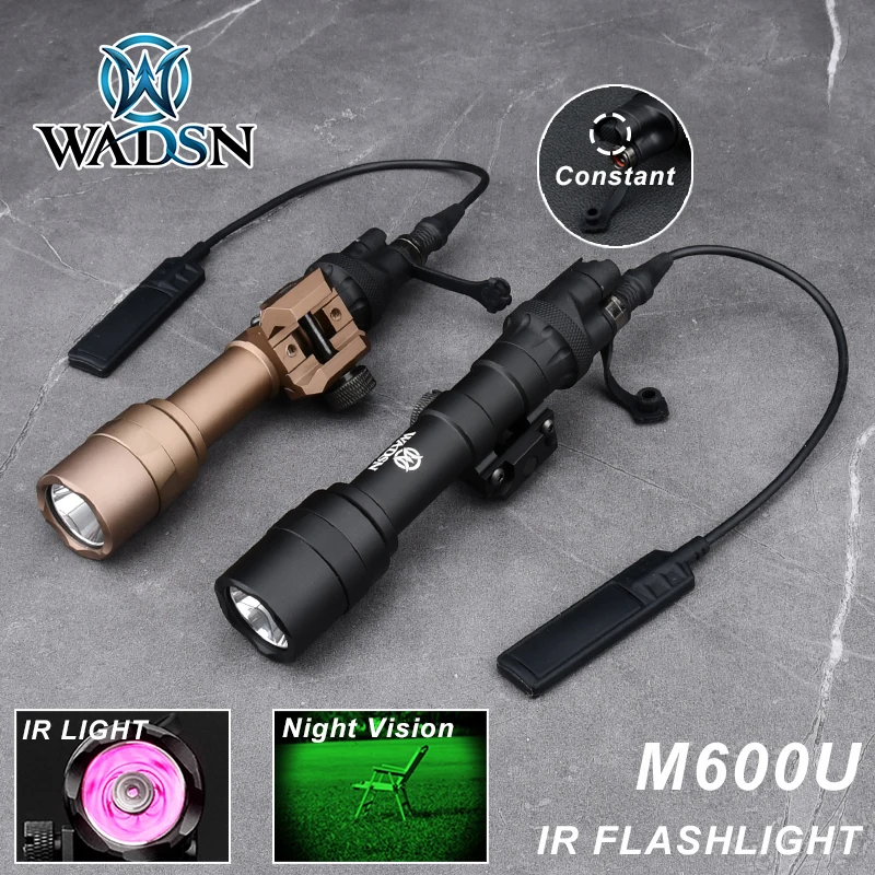 WADSN Tactical Airsoft M600U IR Light Flashlight Rifle Weapon Scout Light Hunting Outdoor night vision With Constant/Momentary