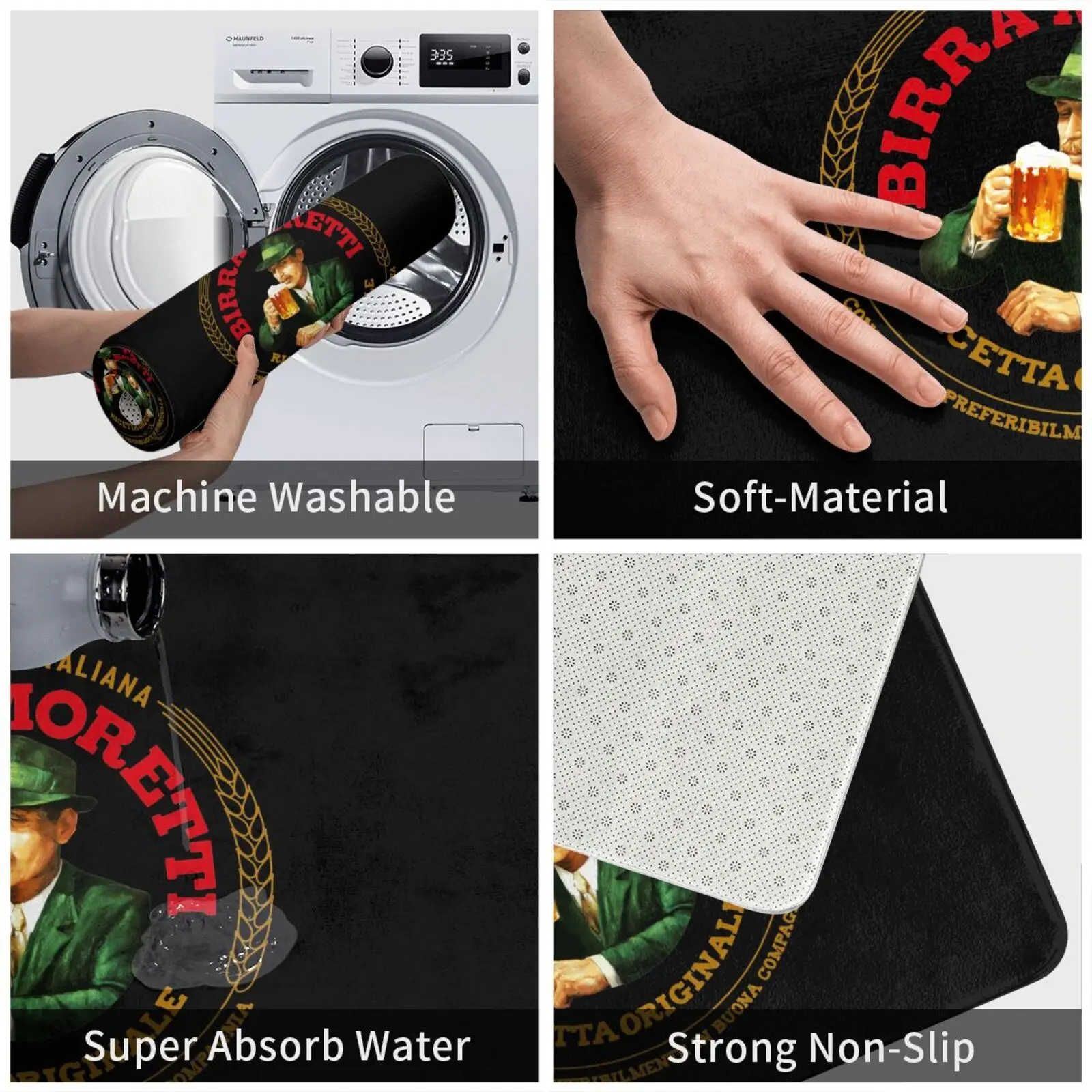 Birra Moretti итальянский пивной спиртовой коврик для напитков ковер декор