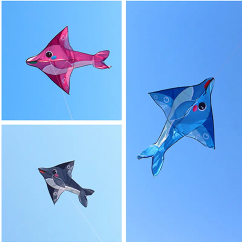 Бесплатная доставка воздушные змеи с дельфинами carretilha de pipa madeiras ripstop parplan outside