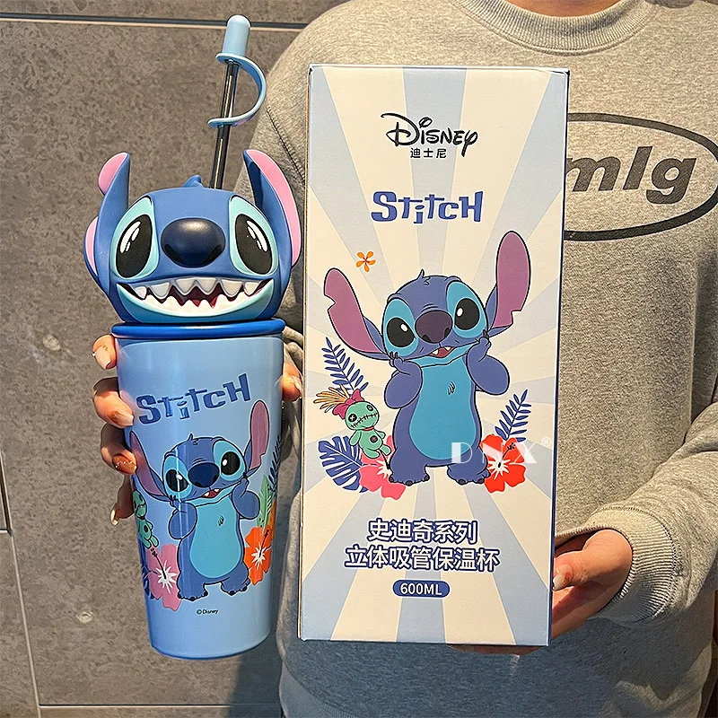 Чашка для воды Disney Stitch термос Lilo &amp из нержавеющей стали 600 мл чашка большой