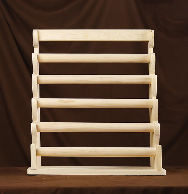 Solid Wood Jewelry Display Rack Stand Earrings Holder for Stud Earring Pendants Bracelets Rings Jewelry Organizer Showcase Shelf