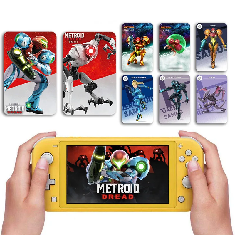 

Metroid Dread amiibo data card Metroid linkage Sams EMMI 8PCS Big card MINI card coin card