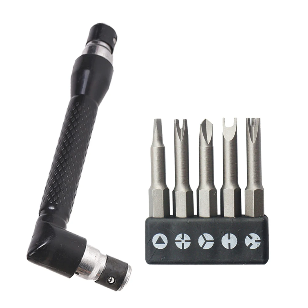 

6Pcs 50mm 90 Degree L-shaped Wrench Double Handle Spanner 1/4 Hex Screwdriver Bit Set Triangle Y U Three Points Four Point Tool