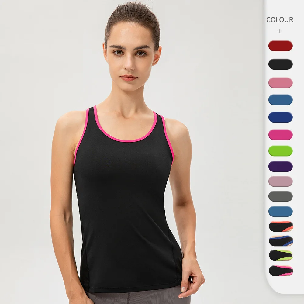 

Yoga Shirt Sport Running Quick Dry Vest GYM Clothing High elasticity Tight fitting Women Fitness Bodybuilding T shirt