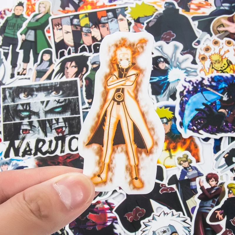 

50pcs NARUTO Mix Cartoon Stickers Sasuke Naruto Graffiti Decals Laptop Luggage Guitar Skateboard Cup Waterproof Sticker Kids Toy