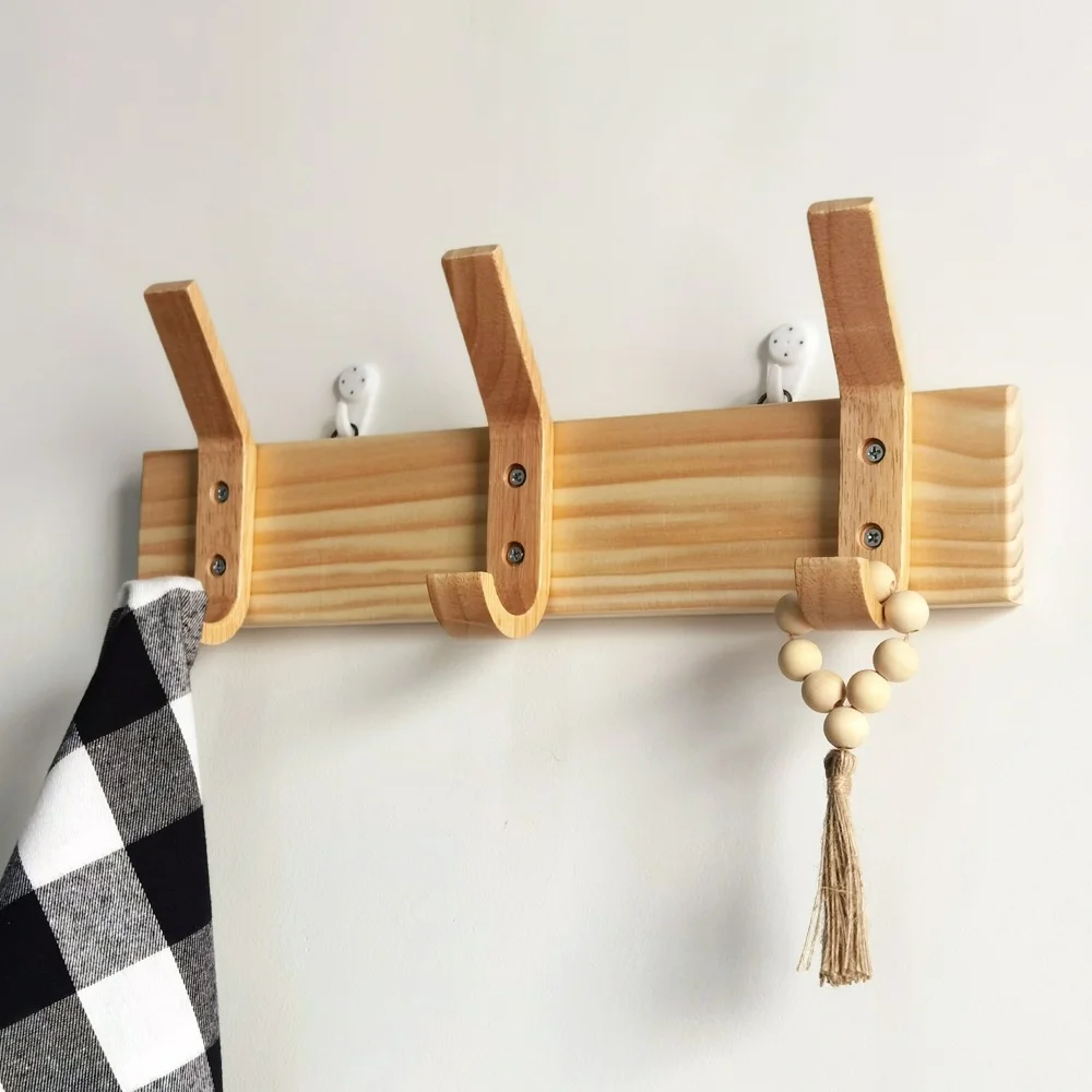 

Ins Oak Wood Wall Hooks Wall Mounted Nordic Wooden Clothes Hook Hanger Coat Hook for Hanging Wall Organizer Free Shipping Items