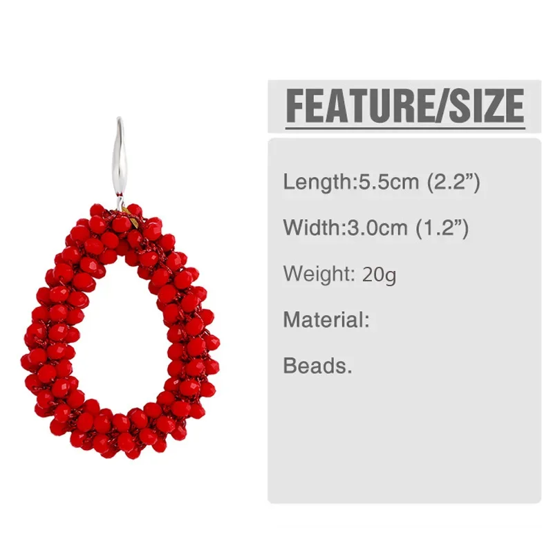 Богемные разноцветные бусины ручной работы массивные серьги этнические висячие