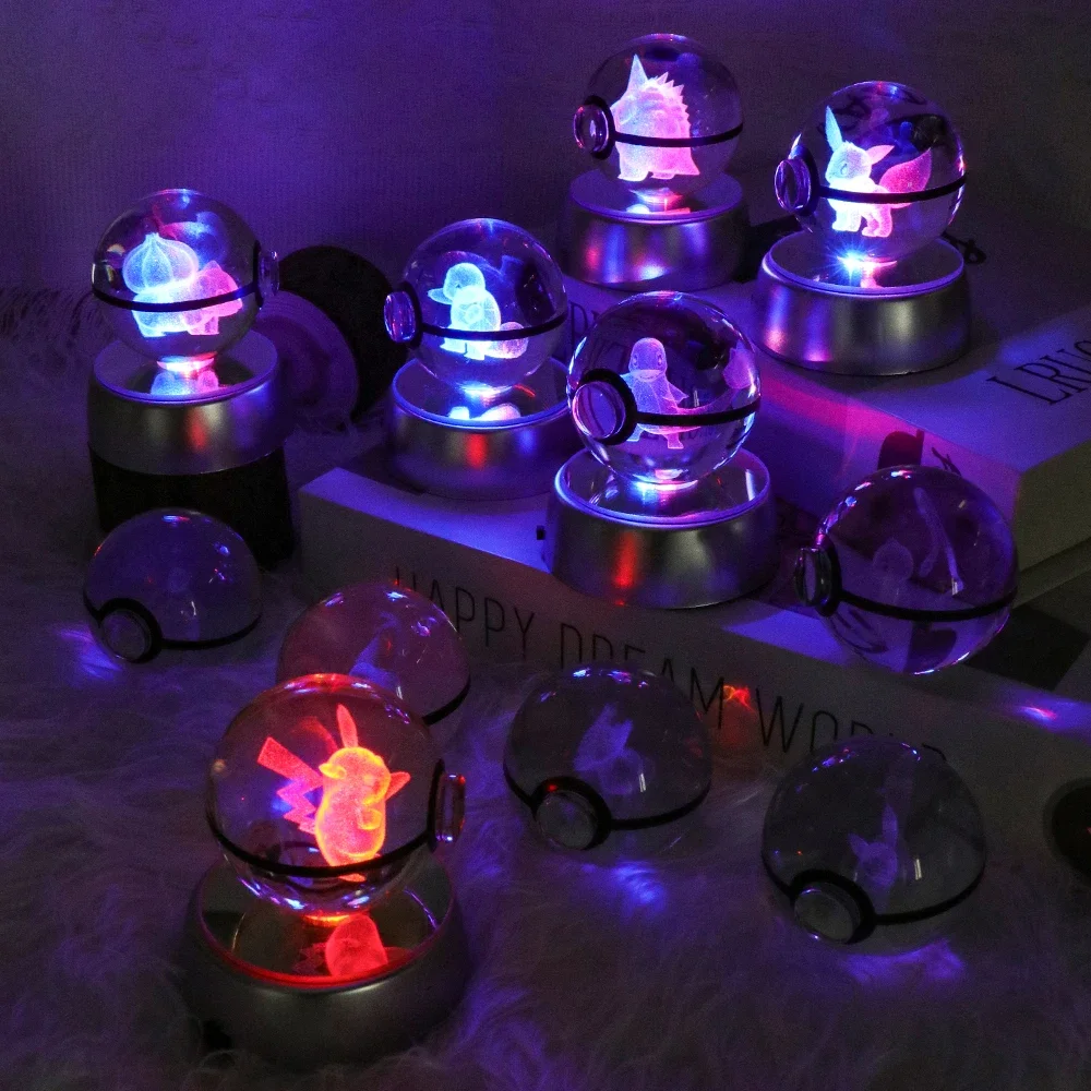 3d Хрустальный Шар Ночник Usb Многоцветная Светодиодная Лампа Для Украшения Дома