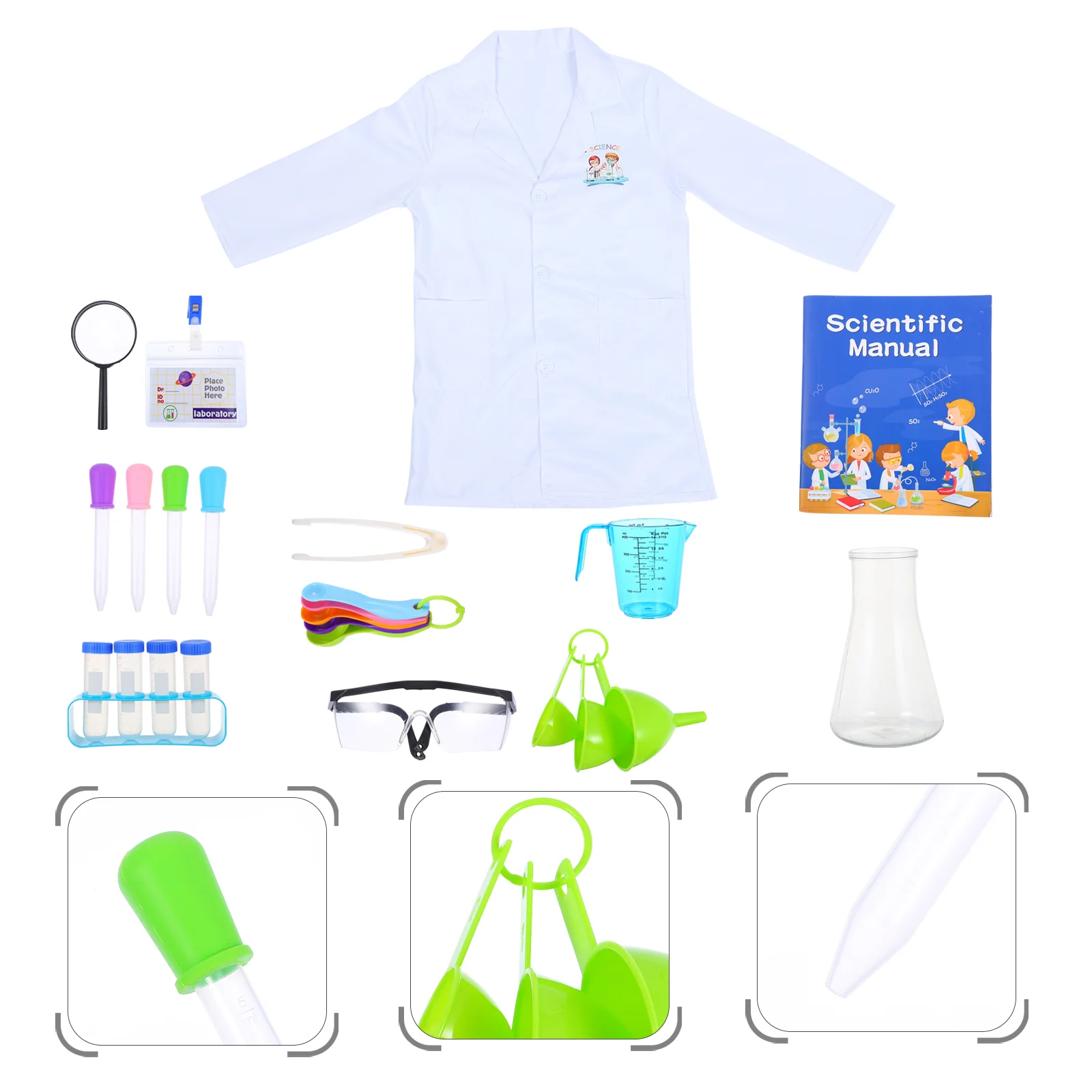 

1 Set Scientist Costume Kit Creative Educational Toys Children Gifts