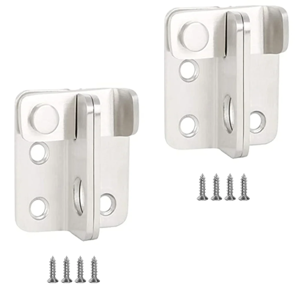 

2 Sets Sliding Latch Lock Stainless Steel Bar Latch Safety Door Latch Lock