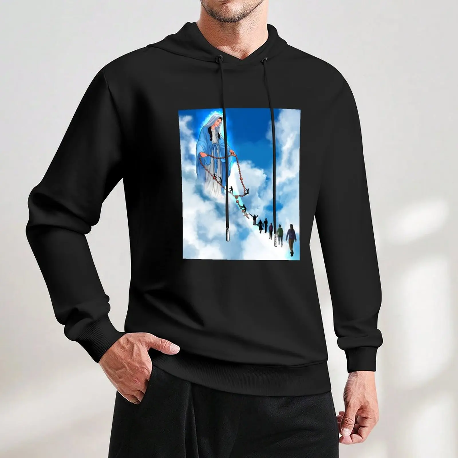 Virgin Mary Catholic Church Santa Inmaculada Maria Virgen Catolica Pullover Hoodie men wear fashion mens hoodie