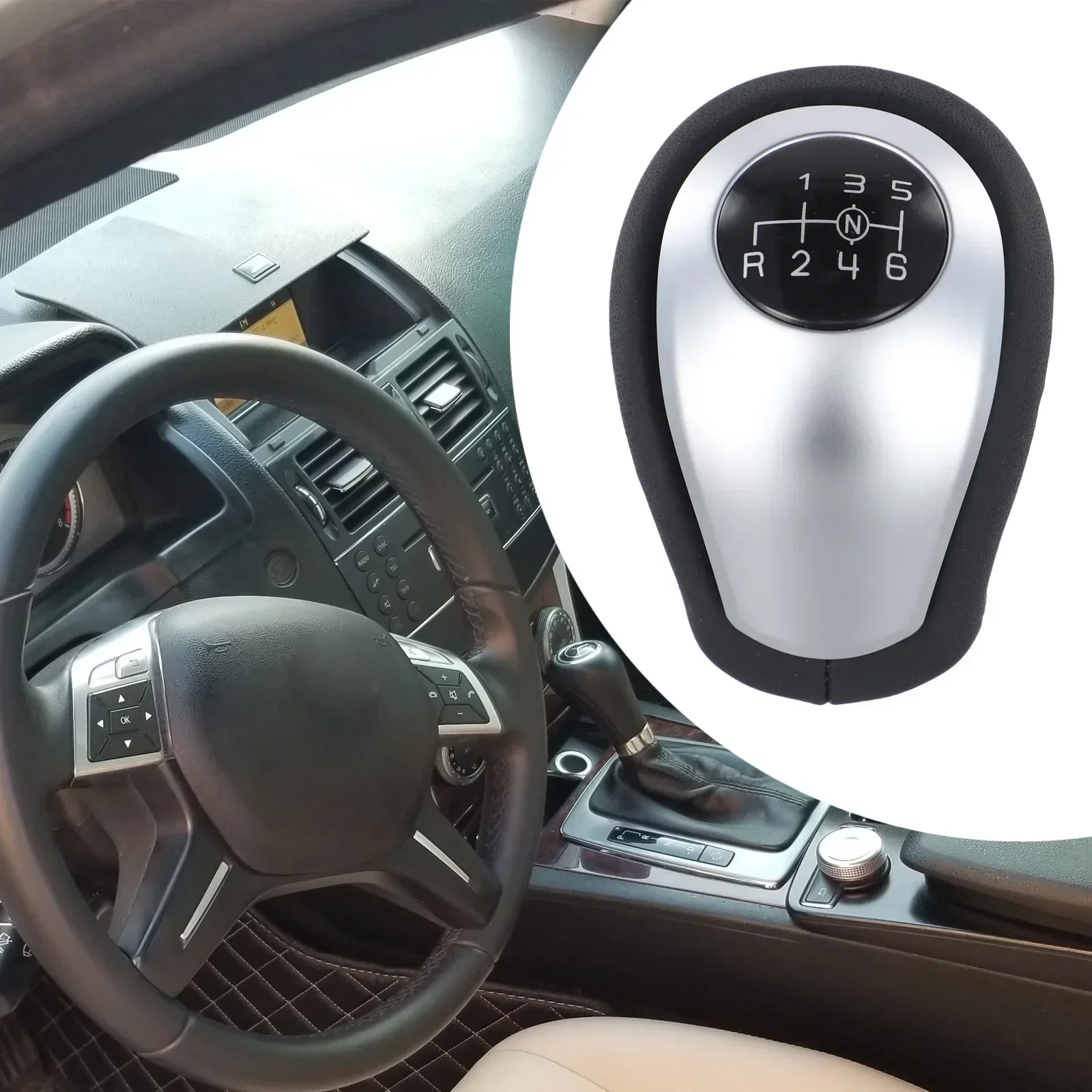 Автомобильная кожаная ручка переключения передач ручная 6-скоростная для Mercedes Vito