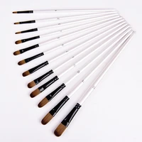 synthetic nylon tip filbert paint brushes set 12pcs artist brush for acrylic oil watercolor gouache artist professional painting