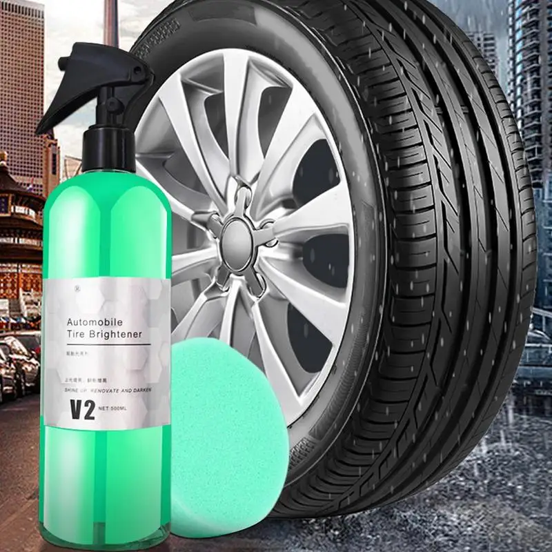 

Tire Shine Carfidant Long Lasting Shine Spray Car Tire Shine Coating Rubber Wheel Restorer Agent With Deep Nourishment Tire