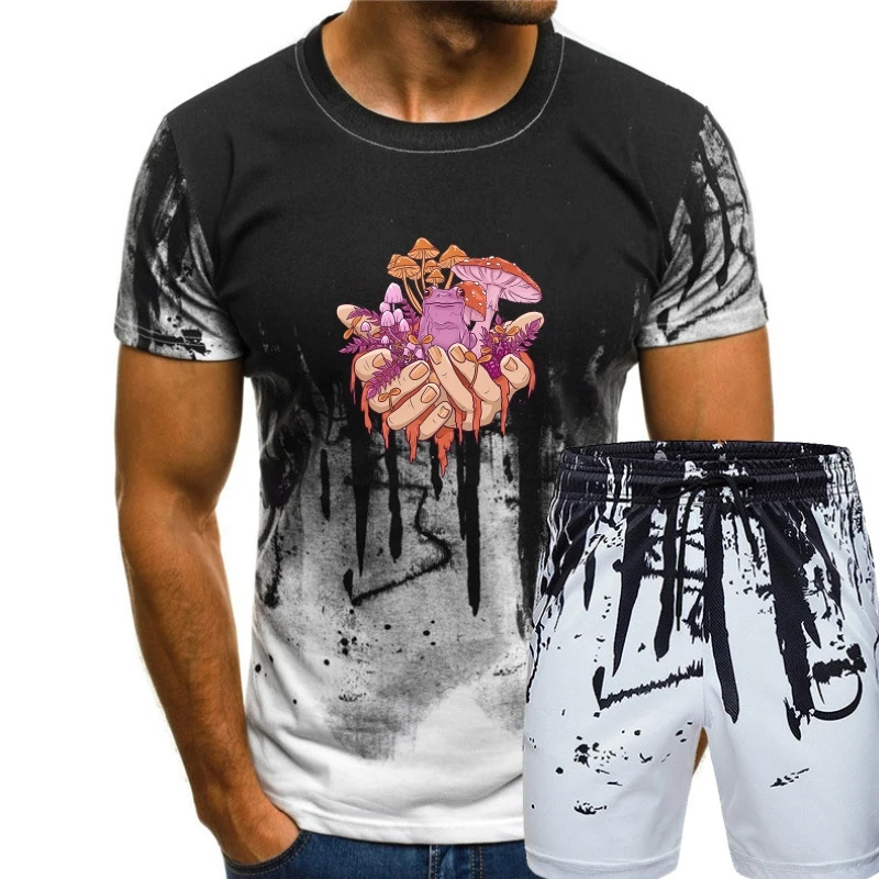 

Светло-серая мужская футболка унисекс с принтом гриба