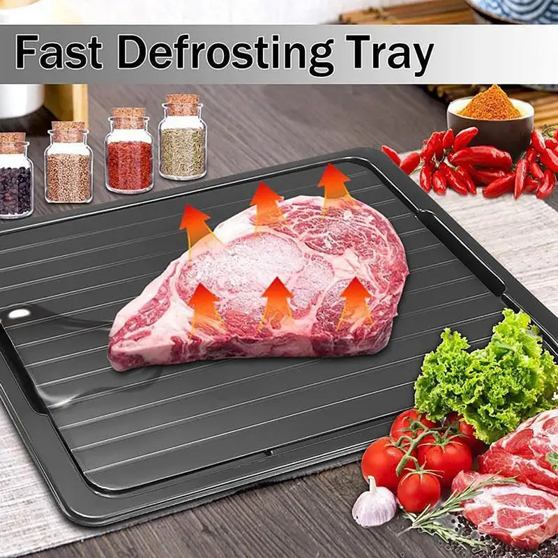 1pcs Fast Defrost Tray Fast Thaw Frozen Food Meat Fruit Quick Defrosting Plate Board Defrost Tray Thaw Master Kitchen Gadgets