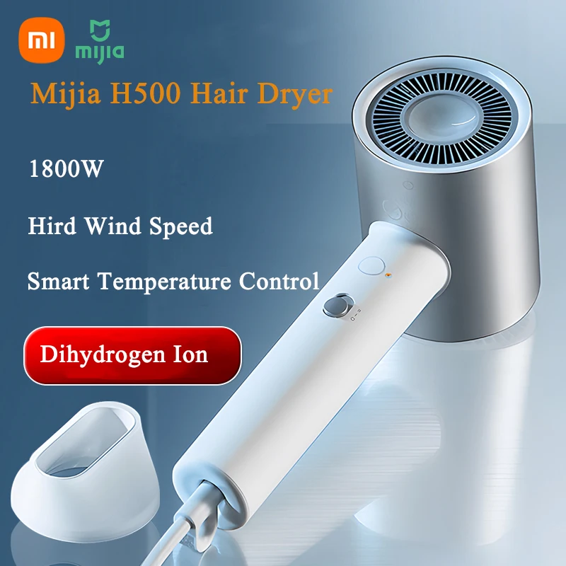 Xiaomi Mijia H500 Hair Dryer Water Ion Hair Care Portable Hair Dryer 1800W Quick Dry Smart Temperature Control Blowing Machine