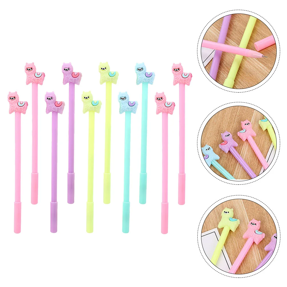 

10pcs Adorable Neutral Pen Lovely Writing Pen Cartoon Pen (Mixed Style)