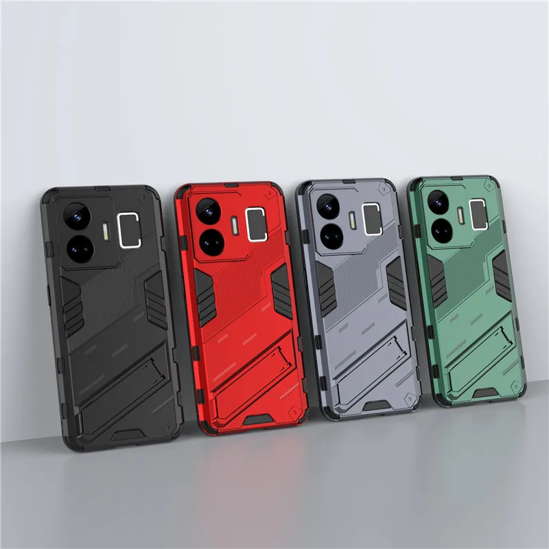 

For Realme GT Neo5 5G Case Realme GT Neo5 Cover 6.74 inch Shockproof Hard Armor PC Stand Silicone Bumper For Realme GT3 GT2 Neo5