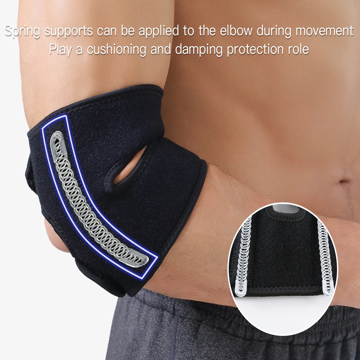 1 шт. регулируемая поддержка локтя для баскетбола тенниса гольфа налокотники