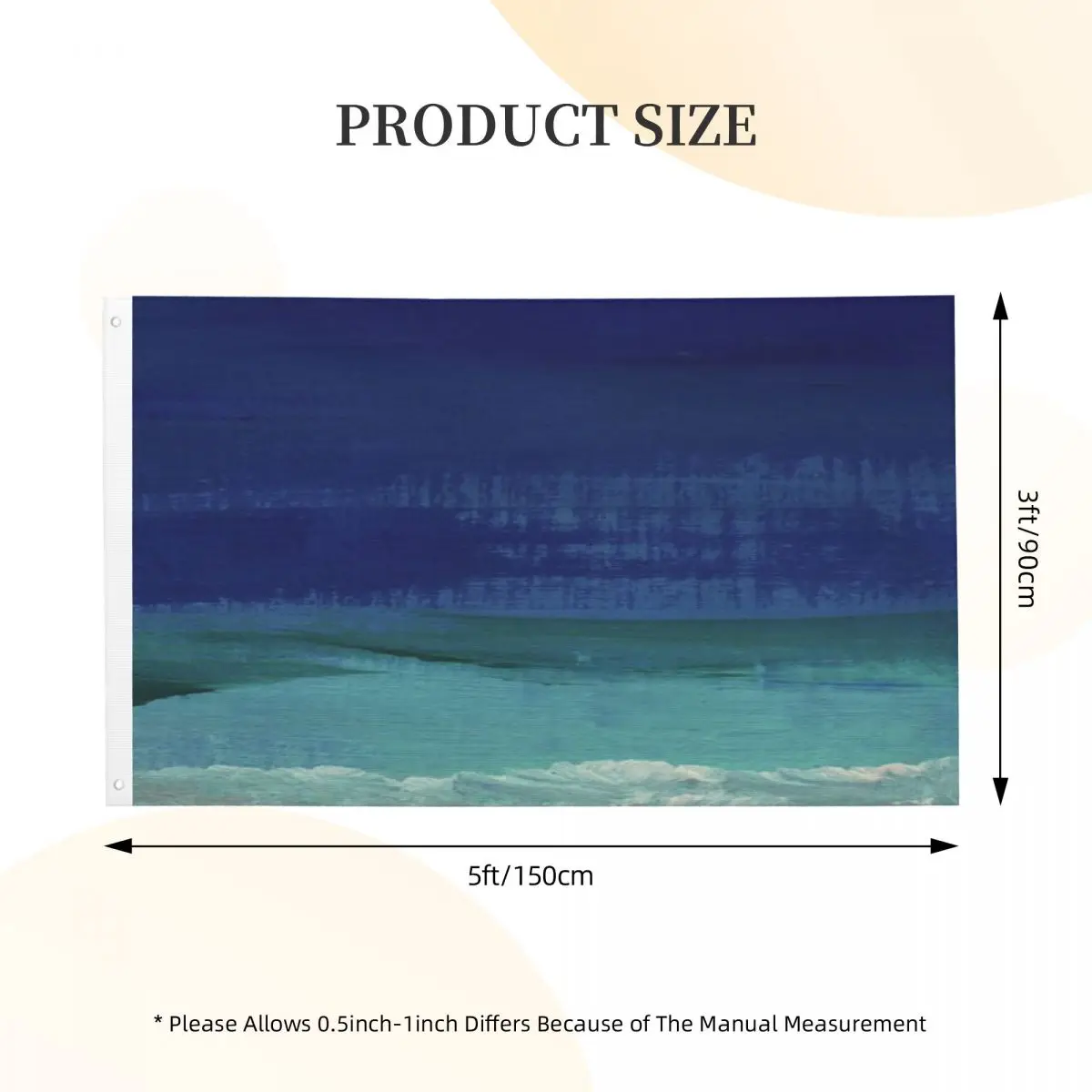 

Calm Waters Abstract Landscape Painting Linda Woods Duplex Print One Flag For Decoration