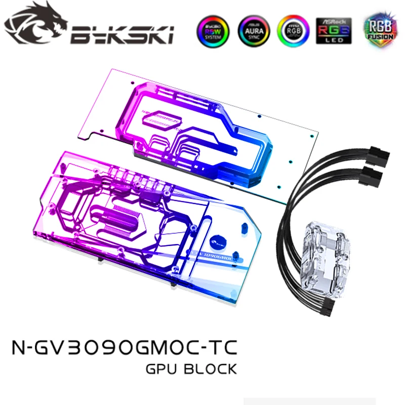 Bykski GPU Active Backplate Block For GIGABYTE RTX 3080 3090 Gaming/Eagle/Turbo/Vision OC Graphic Card VRAM Watercooler Heatsink