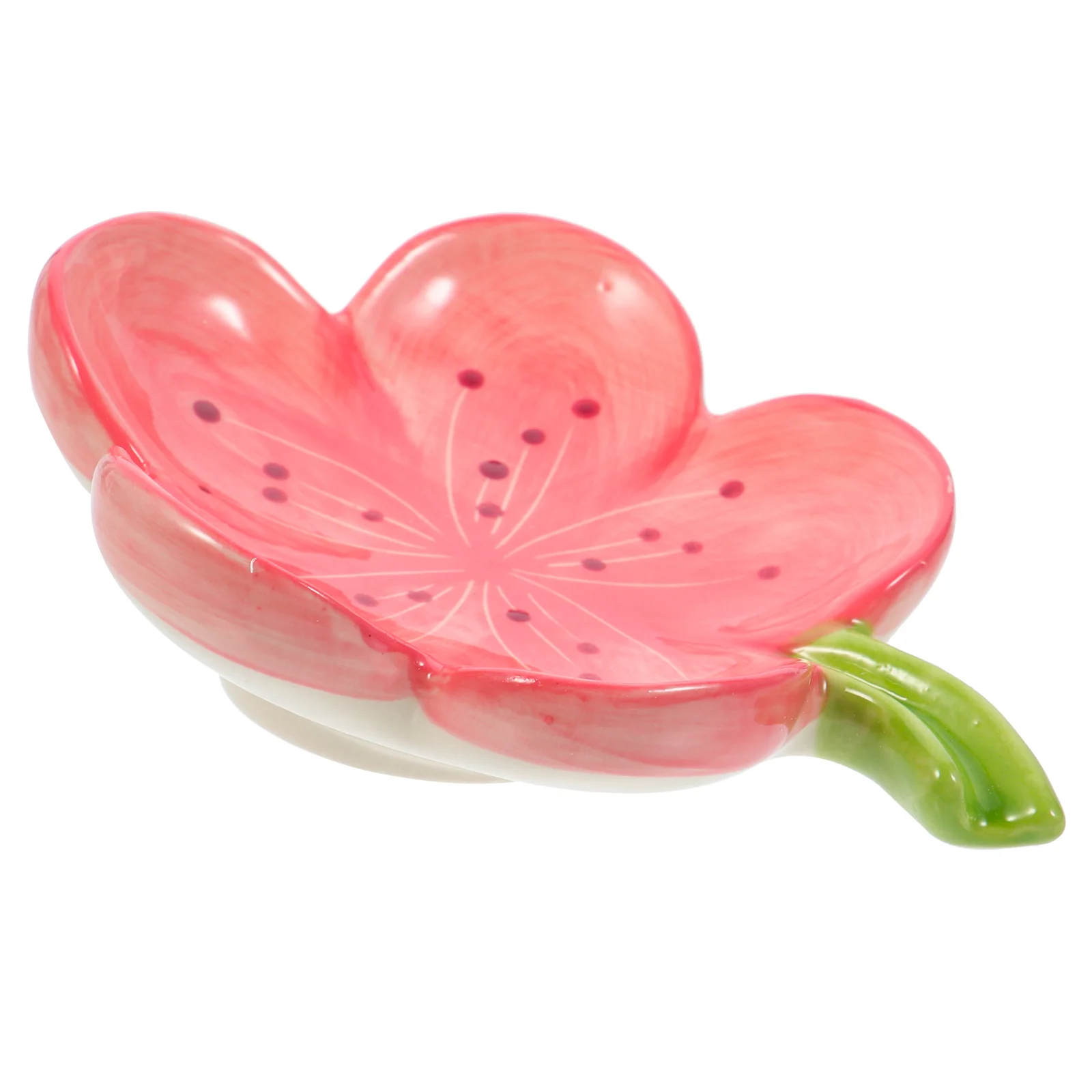 

Soap Dish Holder Tray Bathroom Ceramic Flower Drain Box Holders Draining Rack Shaped Storage Saver Decorative Sponge Case Plate