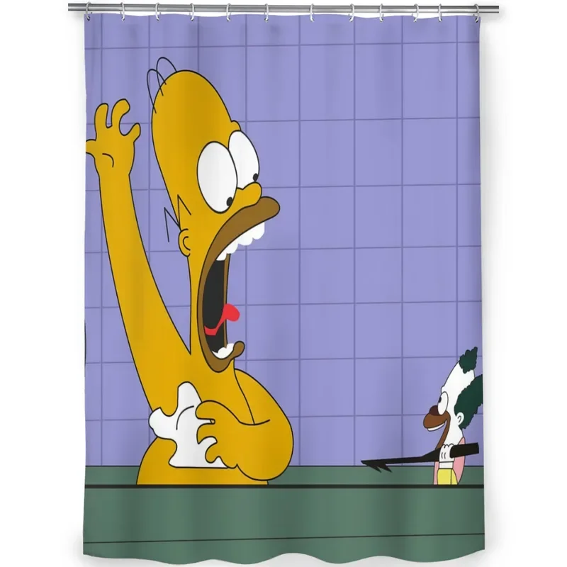 Пейзажная душевая штора из полиэстера Krusty Doll Homer