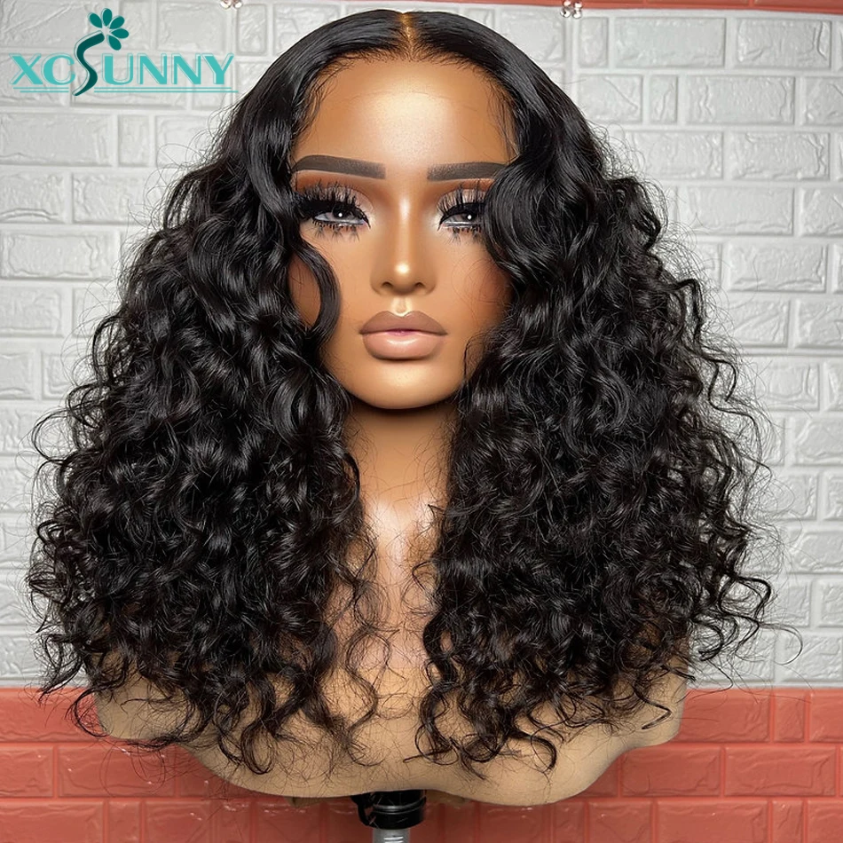 Loose Deep Wave Lace Front Wigs Pre Plucked 13x6 HD Lace Frontal Wigs Curly Human Hair Wig For Black Women Brazilian Hair
