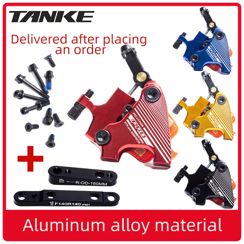 

TANKE Mountain Bike Disc Brakes Line Pulling Hydraulic MTB Road Bicycle Clamp Double Side Cables Calipers CX Cycling Parts