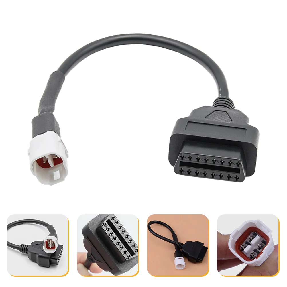 

Motorcycles 4 Pin to 16 Pin OBD2 Adapter Cable Professional Fault Detection Parts