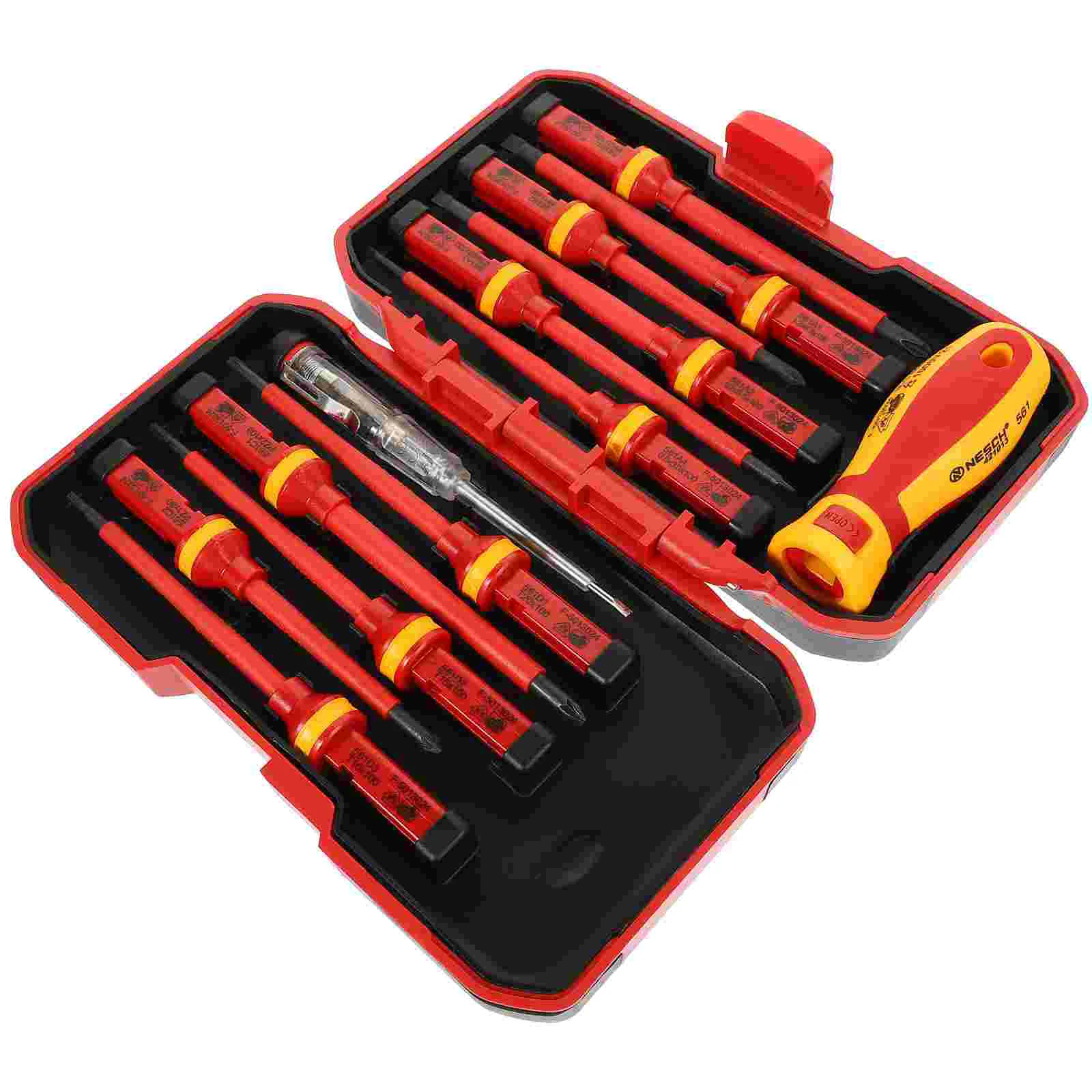 

1000V Insulated Screwdrivers Set, 13pcs Hand Tool Bit Electrician Tool Screwdrivers for Electrician