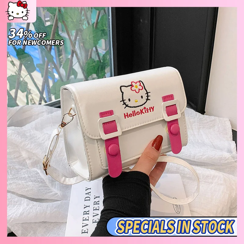 

Sanrio ПУ квадратная сумка аниме сумки на плечо Kawaii мессенджер Tote милые Мультяшные рюкзаки Kitty Cinnamorol Kuromi модный рюкзак