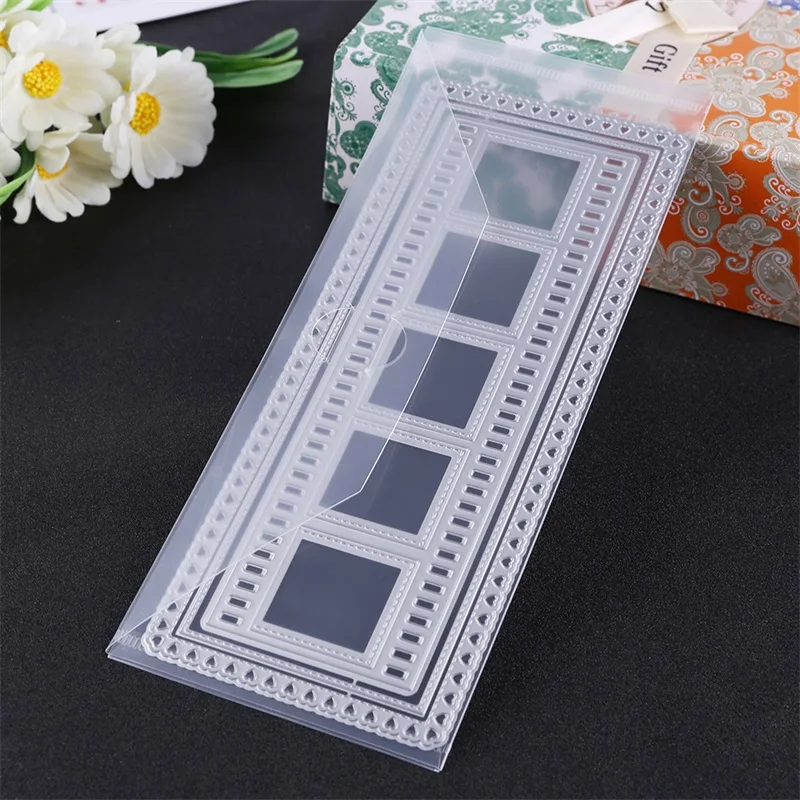 

10Pcs/lot Pvc Rectangular Collection Bag for Slimeline Stamps&Dies Foldable Storage Pockets Crafters Size 10X24Cm/3.9X9.4Inch