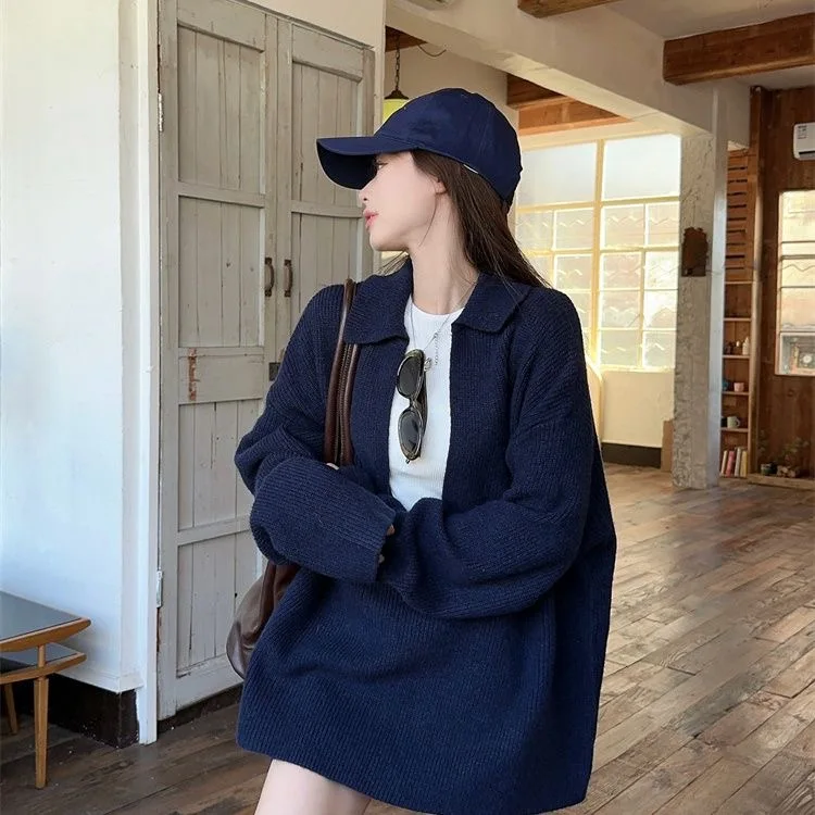 Женские комплекты для отдыха Свободный крой трикотажный пуловер с длинными