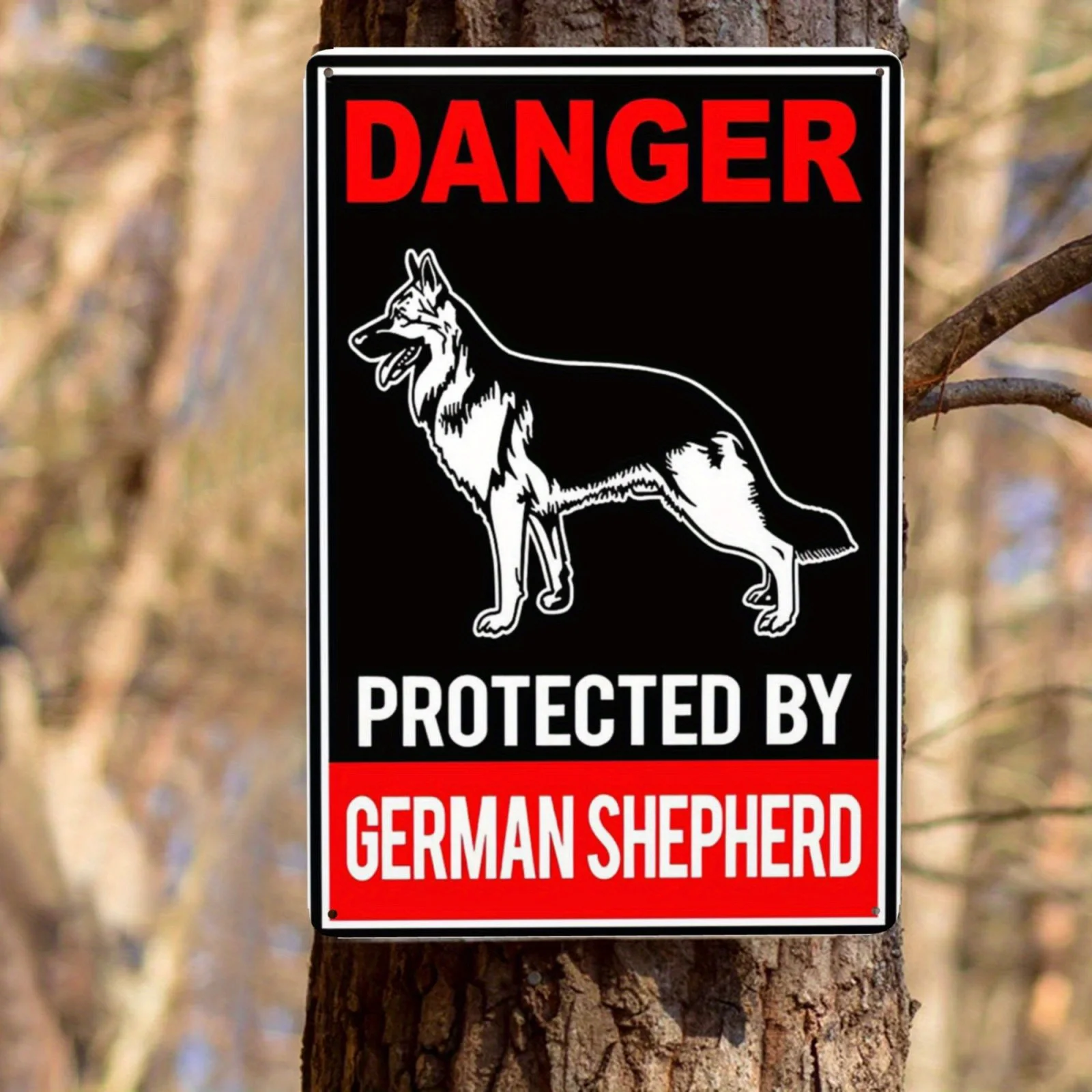 

Tin Sign, Warning Beware Of Dog Will Bite Do Not Enter German Shepherd Metal Signs Door Outdoor Decorations Tin Sign 8x12 Inch