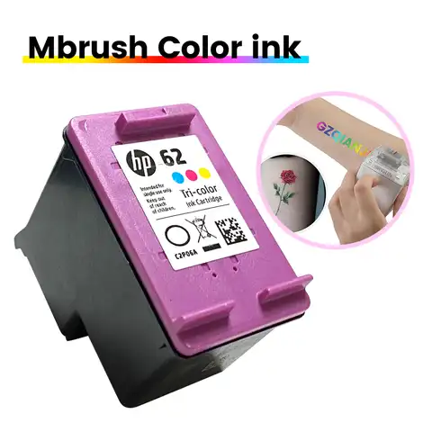 Картриджи с цветными чернилами 62XL, замена для Kongten Mbrush, Мини Портативный беспроводной струйный принтер с логотипом и Wi-Fi