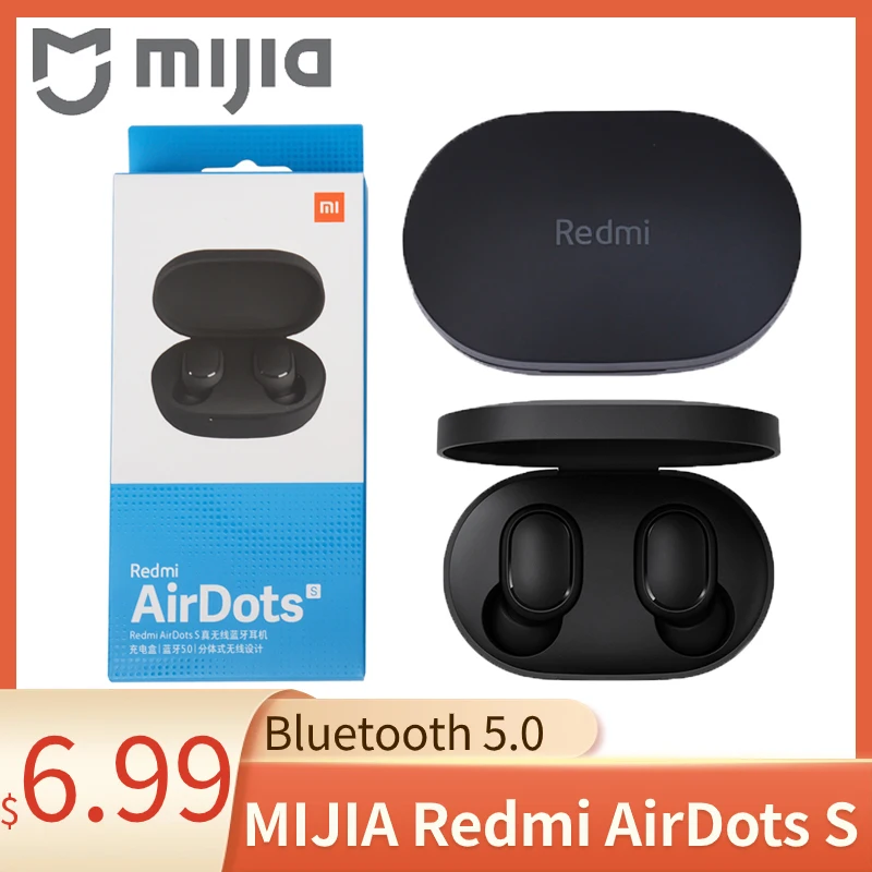 

MIJIA Xiaomi Redmi Airdots S Bluetooth 5.0 Earbuds True Wireless Headphones Noise Reductio in Ear Sport Music Headset with Mic