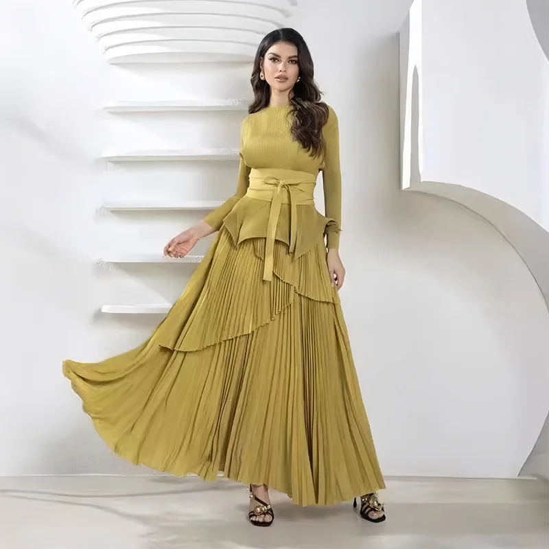 Горячий комплект из двух предметов платьев элитная и стильная женская одежда