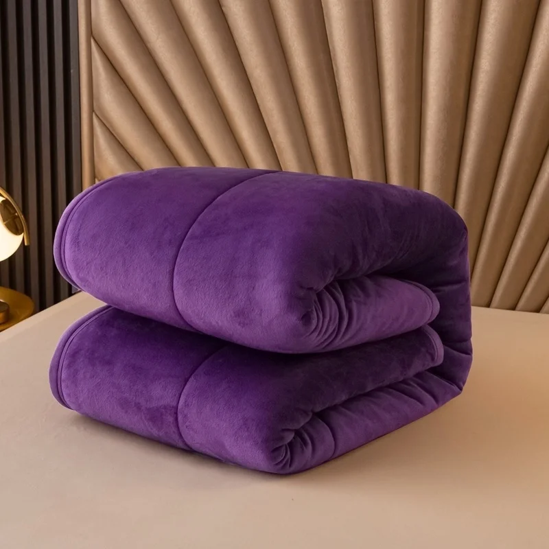 Зимнее толстое двухстороннее одеяло из искусственной овечьей шерсти мягкое
