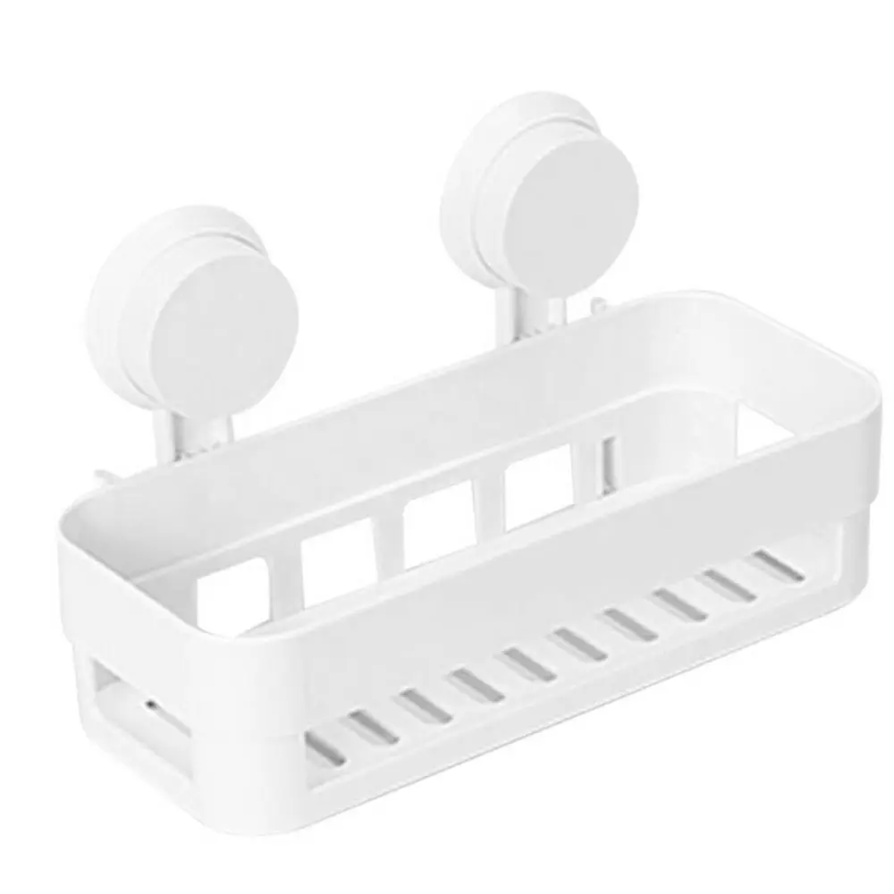 

Настенная угловая полка с присоской белая