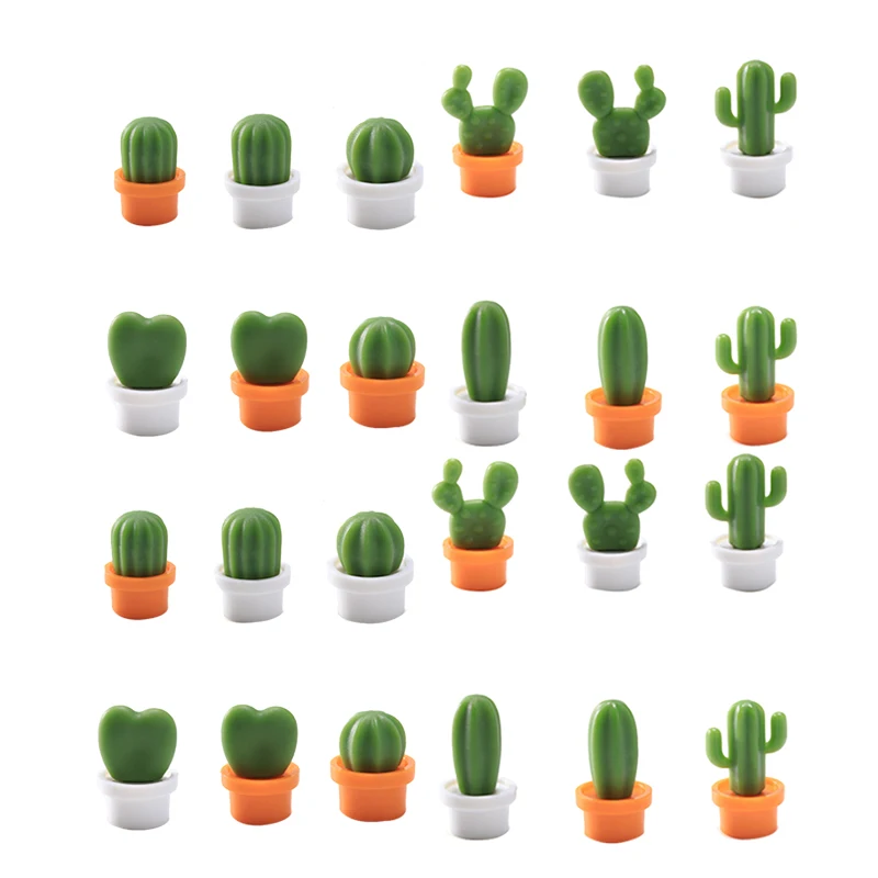 

24Pcs/Set Cute Fridge Magnets Cactus Refrigerator Message Sticker Magn Post Button Plant Fashion Succulent Plant Mini