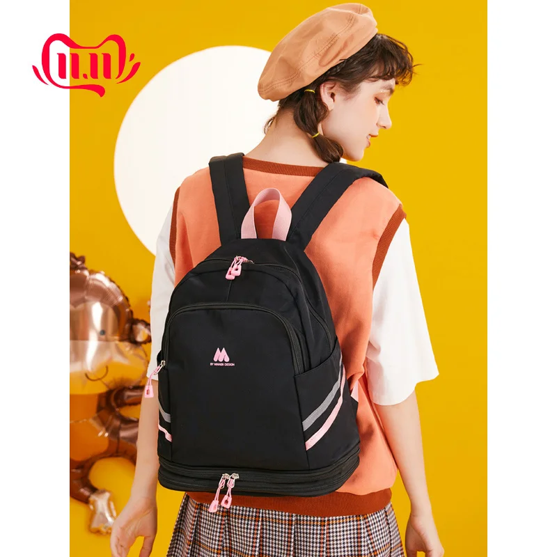 

Women's Backpack Yoga Swim Sports Fitness Organizer Pouch Travel Waterproof Clothes Shoes Storage Bag Shoulder Bag